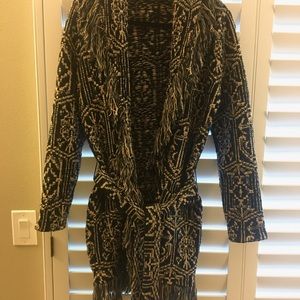 Ralph Lauren Fringed Jacquard Cardigan